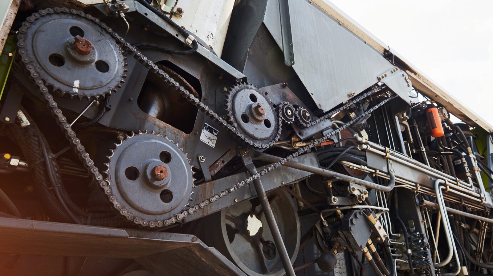 Harvesters and combine parts at the plant are waiting for sales, tractors and agricultural machinery, maintenance and exports.